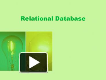 PPT – Relational Database PowerPoint presentation | free to view - id ...