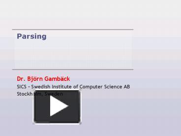 PPT – Parsing PowerPoint presentation | free to view - id: 1edb9e-ZDc1Z