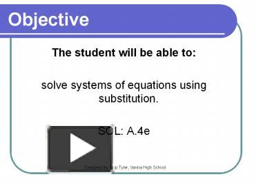 Objective presentation | free to download