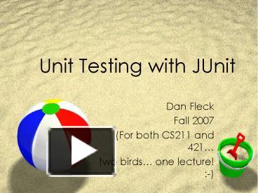 Unit Testing with JUnit presentation | free to download