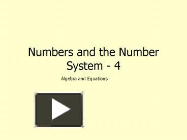 PPT – Numbers and the Number System 4 PowerPoint presentation | free to ...