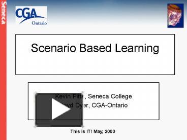 Scenario Based Learning presentation | free to view