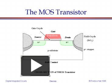 The MOS Transistor presentation | free to download