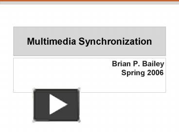 Multimedia Synchronization presentation | free to download