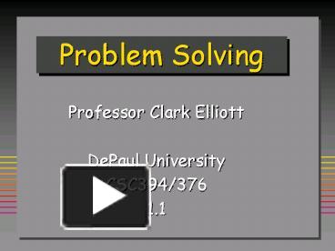 PPT – Problem Solving PowerPoint presentation | free to download - id ...