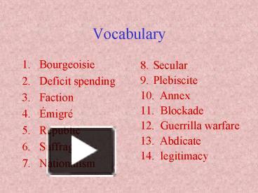 PPT – Vocabulary PowerPoint presentation | free to view - id: 200fcd-ZDc1Z