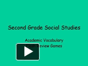 PPT – Second Grade Social Studies PowerPoint presentation | free to ...