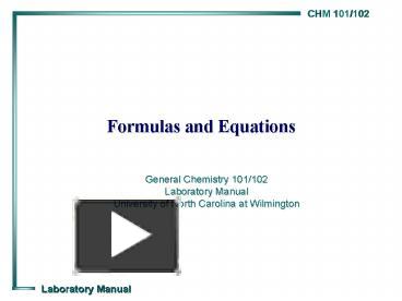 PPT – Formulas and Equations PowerPoint presentation | free to view ...