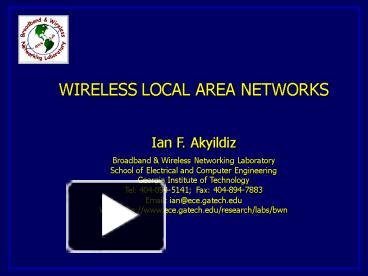 PPT – WIRELESS LOCAL AREA NETWORKS PowerPoint presentation | free to ...