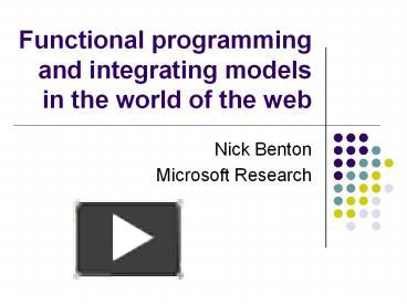 PPT – Functional%20programming%20and%20integrating%20models%20in%20the ...