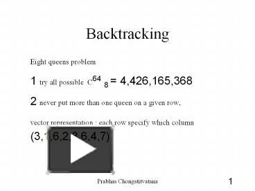 Backtracking presentation | free to download