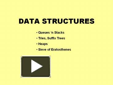 PPT – DATA STRUCTURES PowerPoint presentation | free to view - id ...