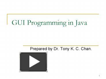 GUI Programming in Java presentation | free to view