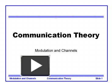 PPT – Communication Theory PowerPoint presentation | free to download ...