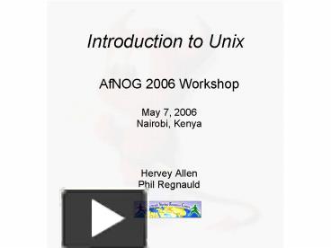 PPT – Introduction to Unix PowerPoint presentation | free to download ...