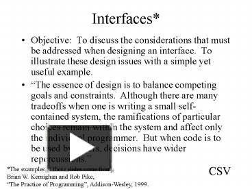 PPT – Interfaces* PowerPoint presentation | free to download - id ...