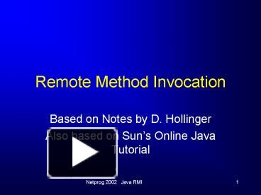 PPT – Remote Method Invocation PowerPoint presentation | free to view ...
