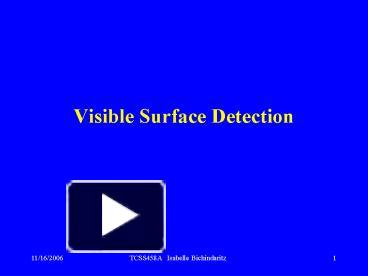 Visible Surface Detection presentation | free to view