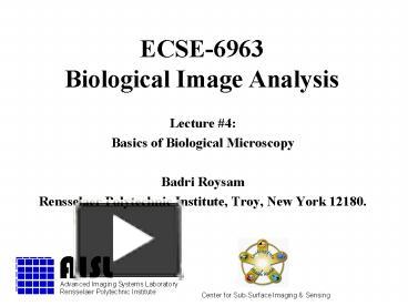 ECSE6963 Biological Image Analysis presentation | free to view
