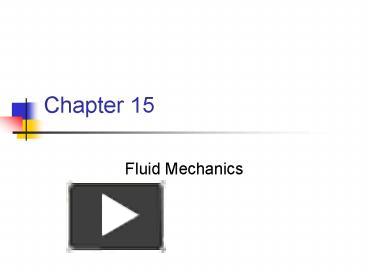 Fluid Mechanics presentation | free to view