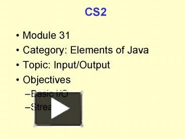 CS2 presentation | free to view