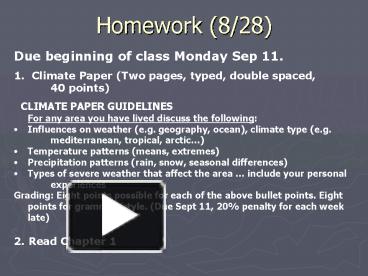 PPT – Homework 828 PowerPoint presentation | free to view - id: 230a1b ...