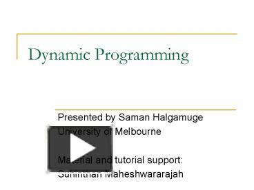 PPT – Dynamic Programming PowerPoint presentation | free to view - id ...