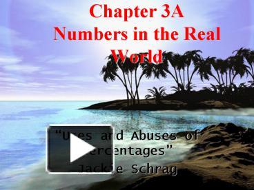 Chapter 3A Numbers in the Real World presentation | free to view