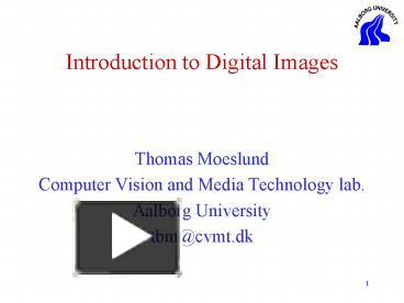 Introduction to Digital Images presentation | free to view