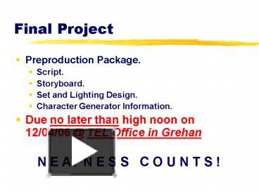 Final Project presentation | free to view