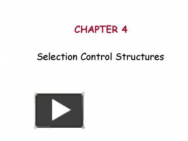 PPT – Selection Control Structures PowerPoint presentation | free to ...