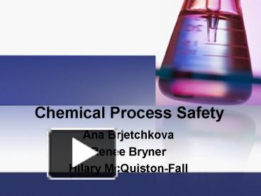 Chemical Process Safety presentation | free to view