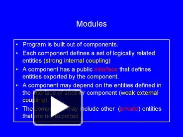 PPT – Modules PowerPoint presentation | free to download - id: 2428cb-N2UyM