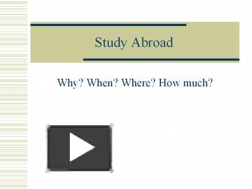 Study Abroad presentation | free to view