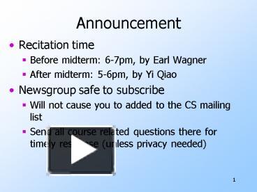 PPT – Announcement PowerPoint presentation | free to download - id ...