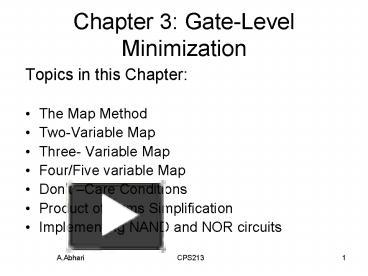 PPT – Chapter 3: GateLevel Minimization PowerPoint presentation | free ...