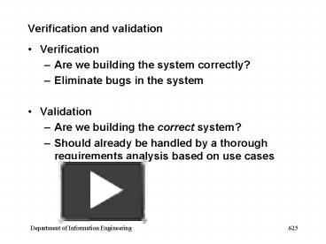 PPT – Verification and validation PowerPoint presentation | free to ...