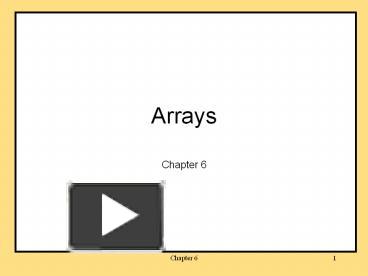 PPT – Arrays PowerPoint presentation | free to download - id: 24a86d-ZDc1Z