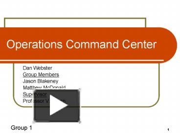 PPT – Operations Command Center PowerPoint presentation | free to view ...