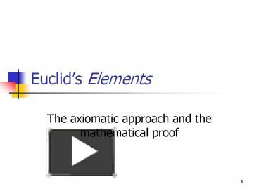 PPT – Euclid PowerPoint presentation | free to download - id: 24f3d3-ZDc1Z
