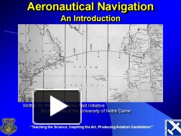 Aeronautical Navigation presentation | free to view