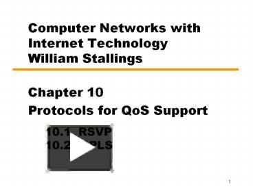 PPT – Computer Networks with Internet Technology William Stallings ...
