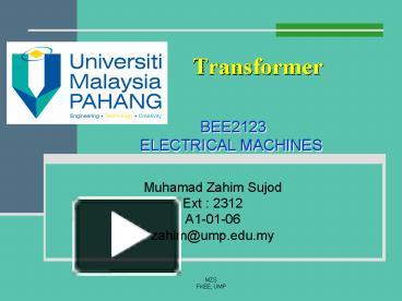 Transformer presentation | free to view