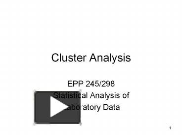 PPT – Cluster Analysis PowerPoint presentation | free to download - id ...