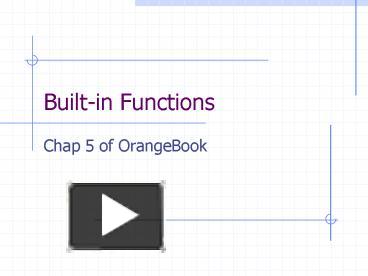 Builtin Functions presentation | free to view