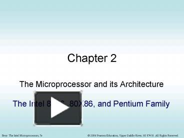 The Microprocessor and its Architecture presentation | free to view