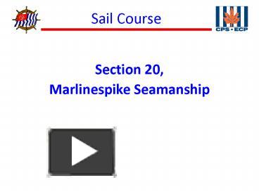 Marlinespike Seamanship presentation | free to view