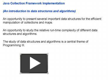 PPT – Java Collection Framework Implementation PowerPoint presentation ...