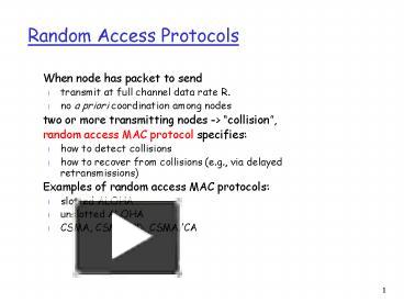 PPT – Random Access Protocols PowerPoint presentation | free to view ...