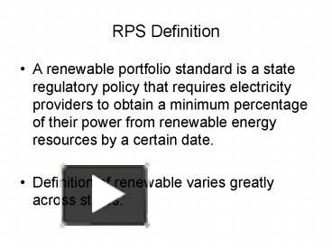 RPS Definition presentation | free to view